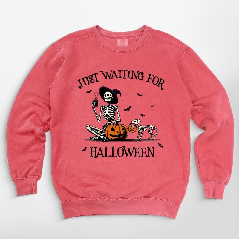 Custom Skeleton Pumpkin Dog Comfort Colors Sweatshirt - Pawarts