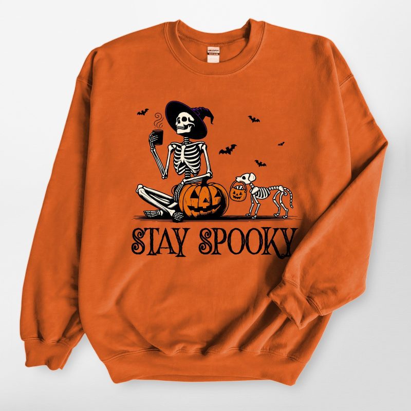 Skeleton Pumpkin Dog Unisex Sweatshirt - Pawarts