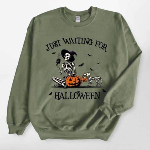 Skeleton Pumpkin Dog Unisex Sweatshirt - Pawarts