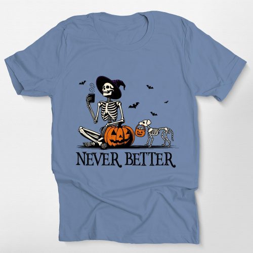 demo 011 - Custom Skeleton Pumpkin Dog Unisex T-Shirt (Copy) - Pawarts