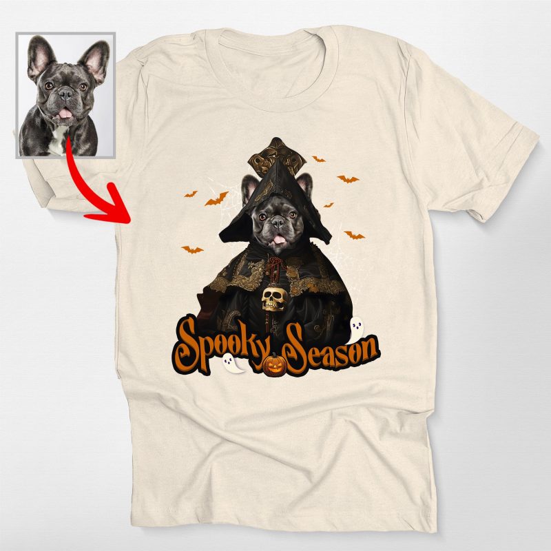 Pawarts | Creepy Customized Halloween Dog Portrait Unisex T-Shirt For Dog Lovers - Pawarts