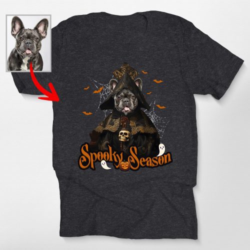 Pawarts | Creepy Customized Halloween Dog Portrait Unisex T-Shirt For Dog Lovers - Pawarts