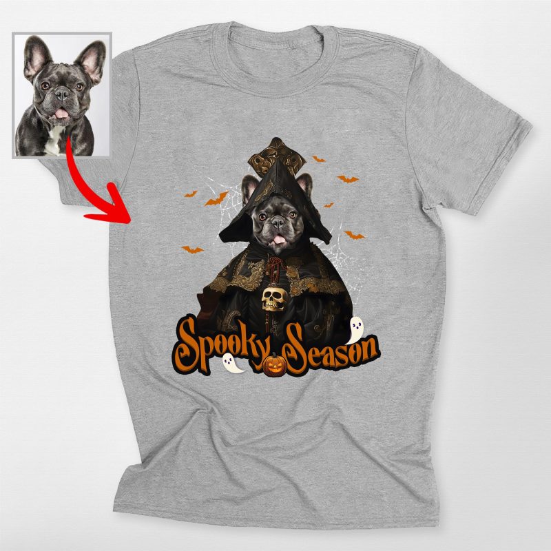 Pawarts | Creepy Customized Halloween Dog Portrait Unisex T-Shirt For Dog Lovers - Pawarts