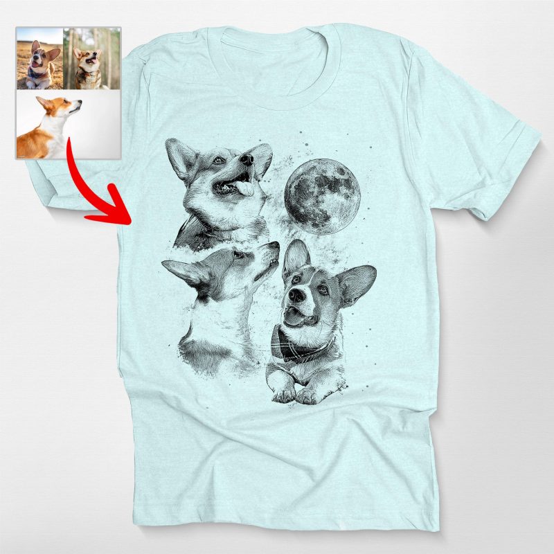 Three Dog Moon Custom Bella Canvas Shirt For Dog Lovers - Pawarts