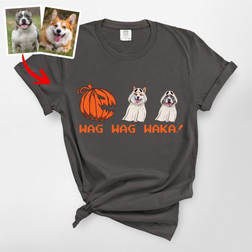 Wag Wag Waka! - Custom Dog Halloween Comfort Colors T-Shirt For Dog Lovers - Pawarts