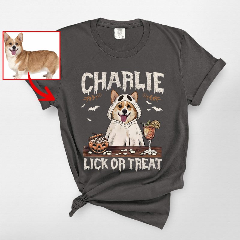 Halloween Dog Witch T-Shirt for Dog Lovers, Funny Fall Pumpkin Comfort Color Tee - Pawarts