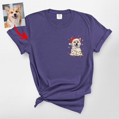 Cute Ghost Christmas Comfort Colors T-Shirt for Dog Lovers - Pawarts