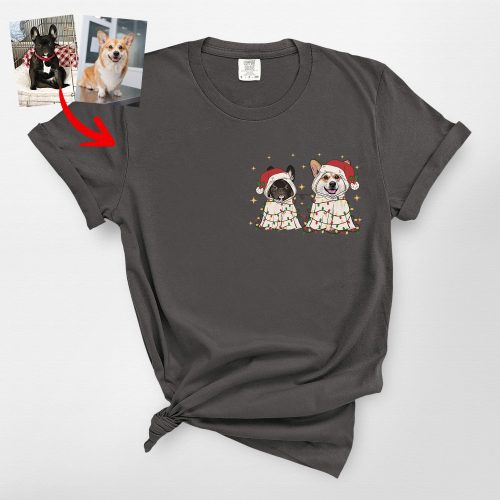 Cute Ghost Christmas Comfort Colors T-Shirt for Dog Lovers - Pawarts