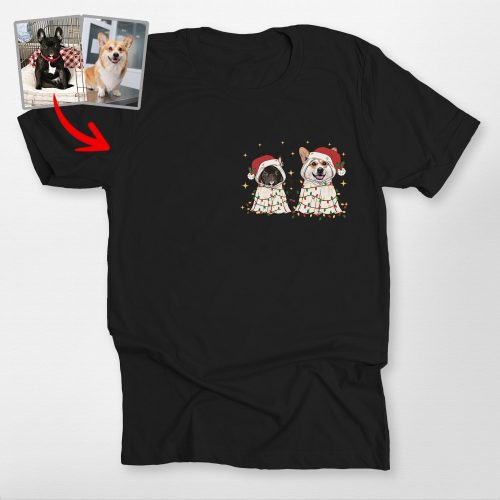 Cute Ghost Christmas Bella T-Shirt for Dog Lovers - Pawarts