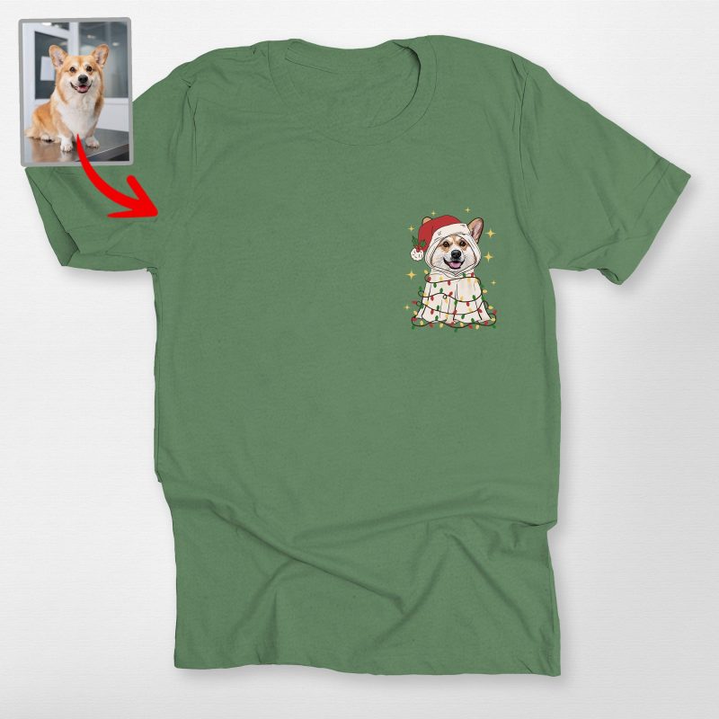 Cute Ghost Christmas Bella T-Shirt for Dog Lovers - Pawarts