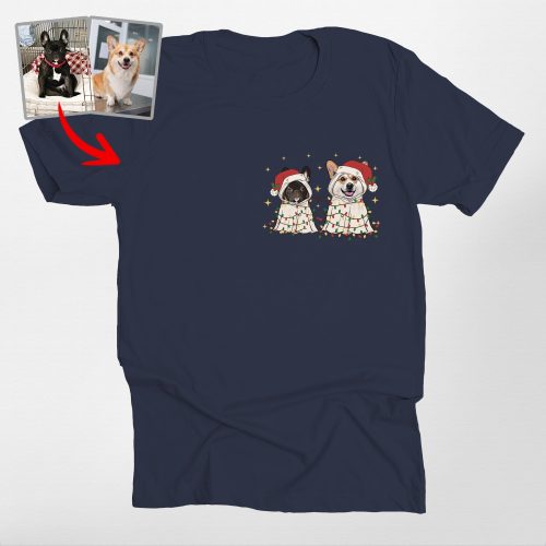 Cute Ghost Christmas Bella T-Shirt for Dog Lovers - Pawarts