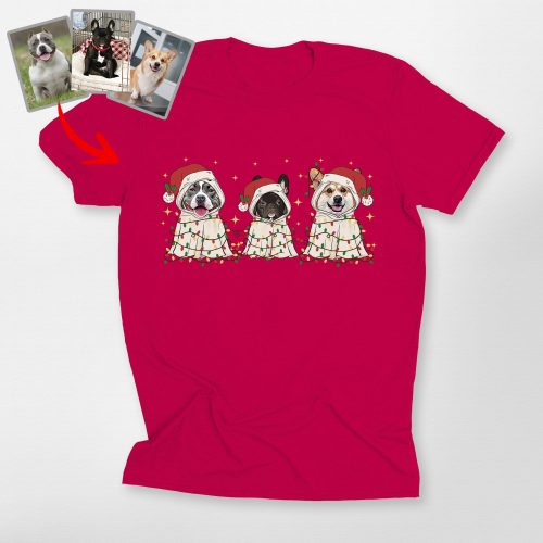 Cute Ghost Christmas Bella T-Shirt for Dog Lovers - Pawarts