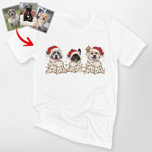 Cute Ghost Christmas Bella T-Shirt for Dog Lovers - Pawarts