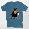 Creepy Cat Eat What Funny Halloween Unisex T-Shirt - Pawarts