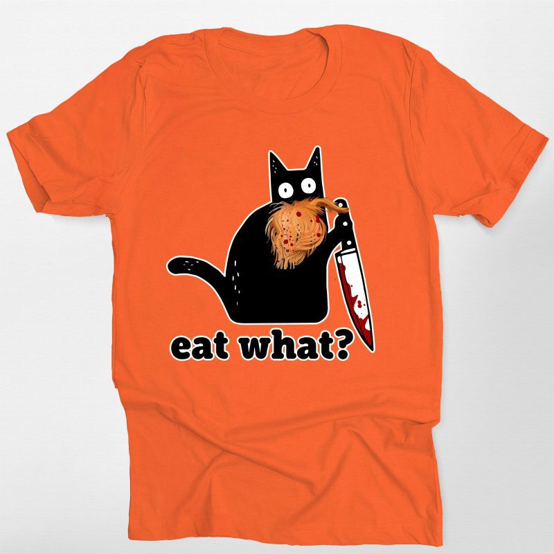 Creepy Cat Eat What Funny Halloween Unisex T-Shirt - Pawarts