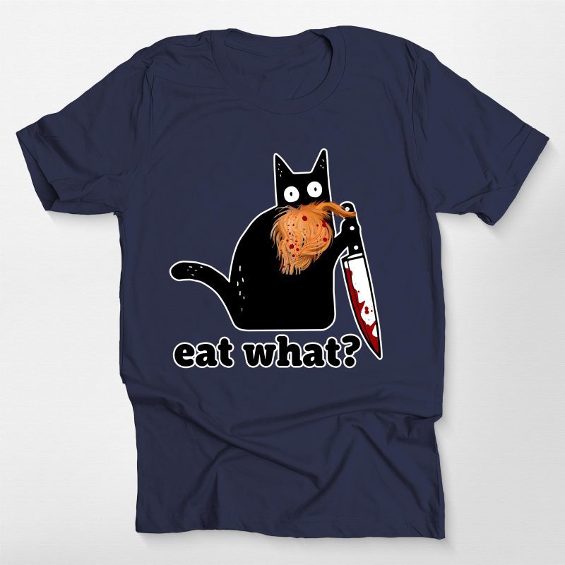 Creepy Cat Eat What Funny Halloween Unisex T-Shirt - Pawarts