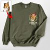 Custom Santa Dog Gildan Sweatshirt with Wreath, Christmas Gifts for Dog Lovers - Pawarts