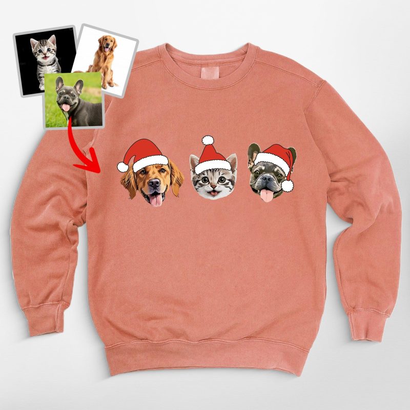 Custom Dog Christmas Comfort Colors Sweatshirt, Secret Santa Gifts For Dog Lovers - Pawarts