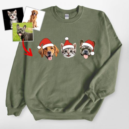 Custom Dog Christmas Gildan Sweatshirt, Secret Santa Gifts For Dog Lovers - Pawarts