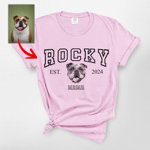 Customized Dog Face Sketch Comfort Colors T-Shirt for Dog Lovers - Pawarts