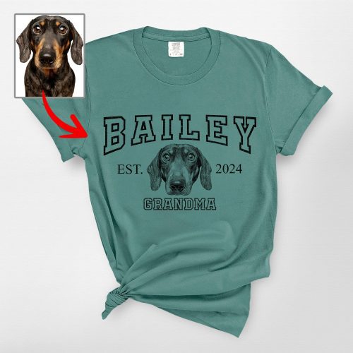 Customized Dog Face Sketch Comfort Colors T-Shirt for Dog Lovers - Pawarts