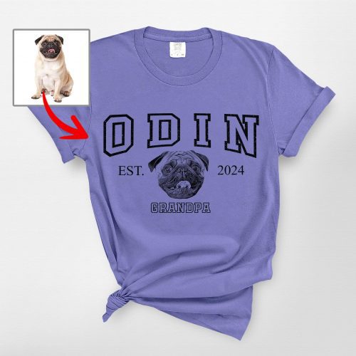 Customized Dog Face Sketch Comfort Colors T-Shirt for Dog Lovers - Pawarts