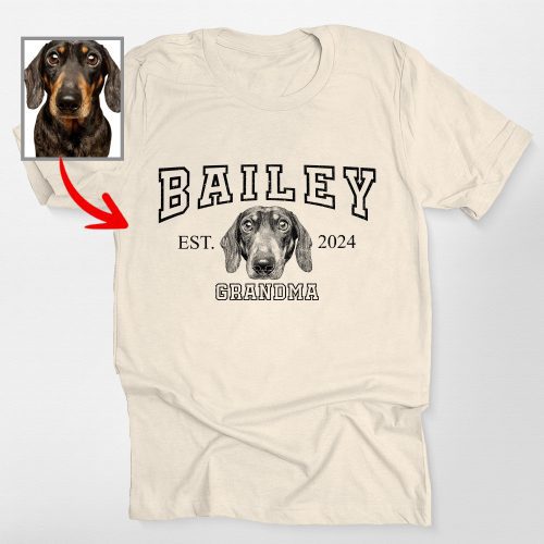 Customized Dog Face Sketch Bella Canvas T-Shirt for Dog Lovers - Pawarts