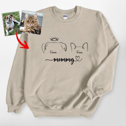 Custom Dog Mama Gildan Sweatshirt with Dog Ear - Pawarts