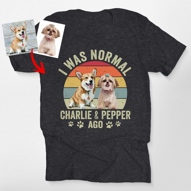 Funny Colorful Custom Dog Potrait Bella Canvas T-Shirt For Dog Lovers - Pawarts