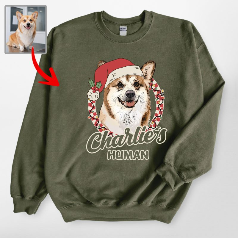 Christmas Vibes Custom Dog Gildan Sweatshirt – Secret Santa Gifts for Pawents - Pawarts