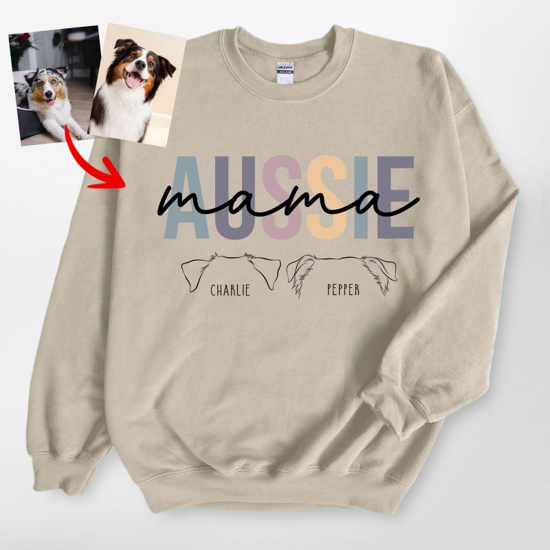 Custom Dog Ear Outline Gildan Sweatshirt - Pawarts