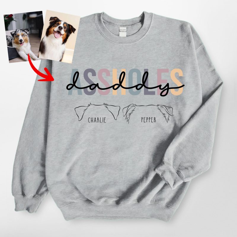 Custom Dog Ear Outline Gildan Sweatshirt - Pawarts