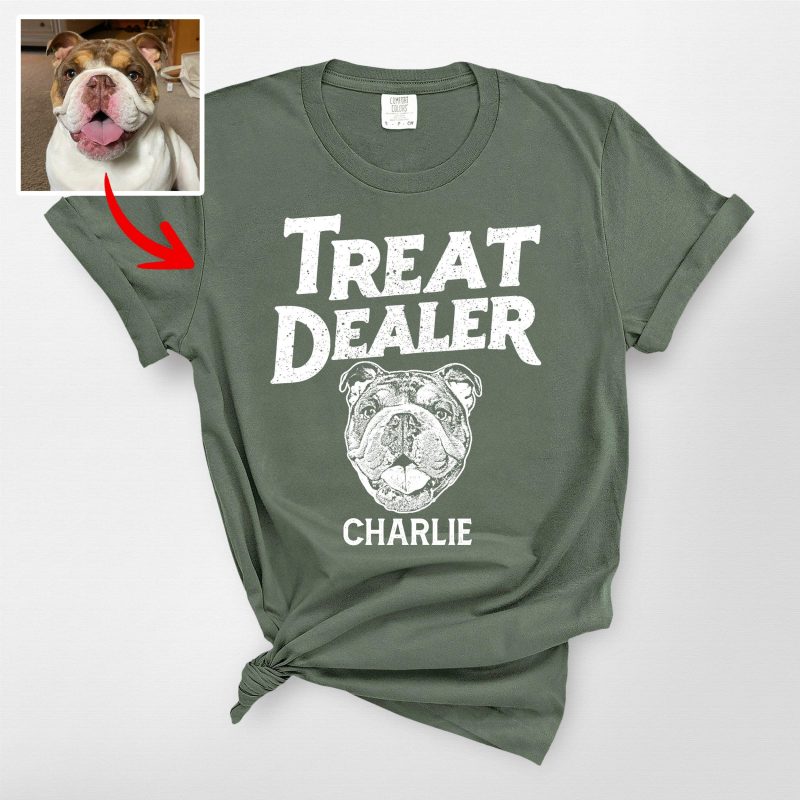 Treat Dealer Custom Dog Art Comfort Color Shirt – Funny Gift for Dog Lovers - Pawarts