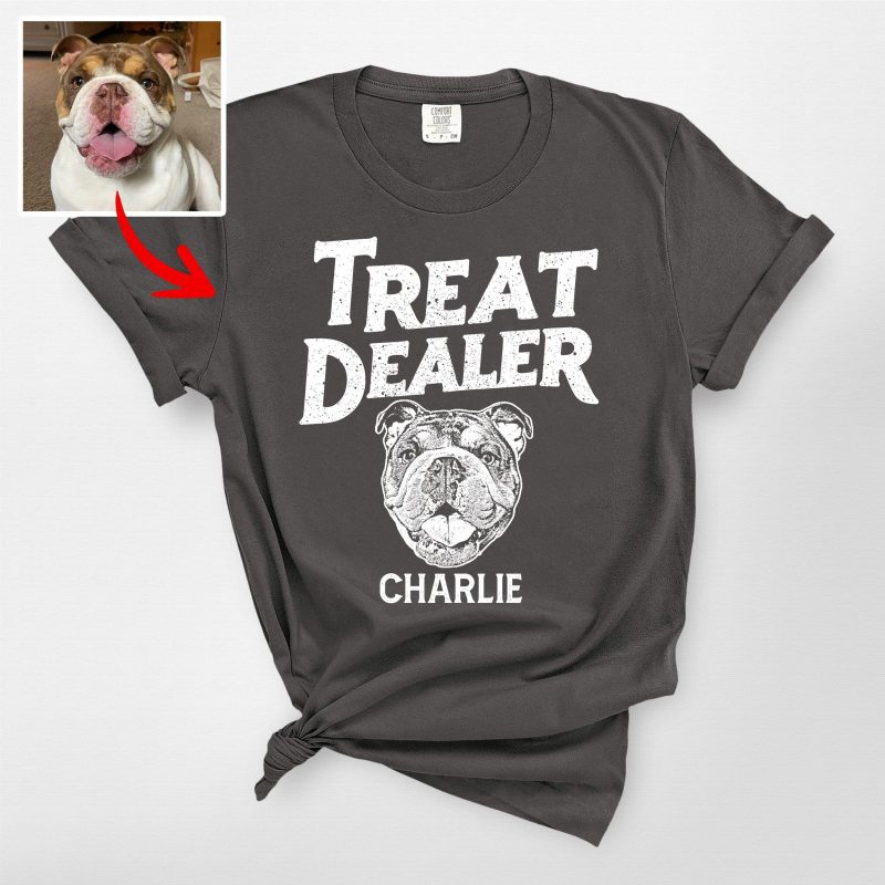 Treat Dealer Custom Dog Art Comfort Color Shirt – Funny Gift for Dog Lovers - Pawarts