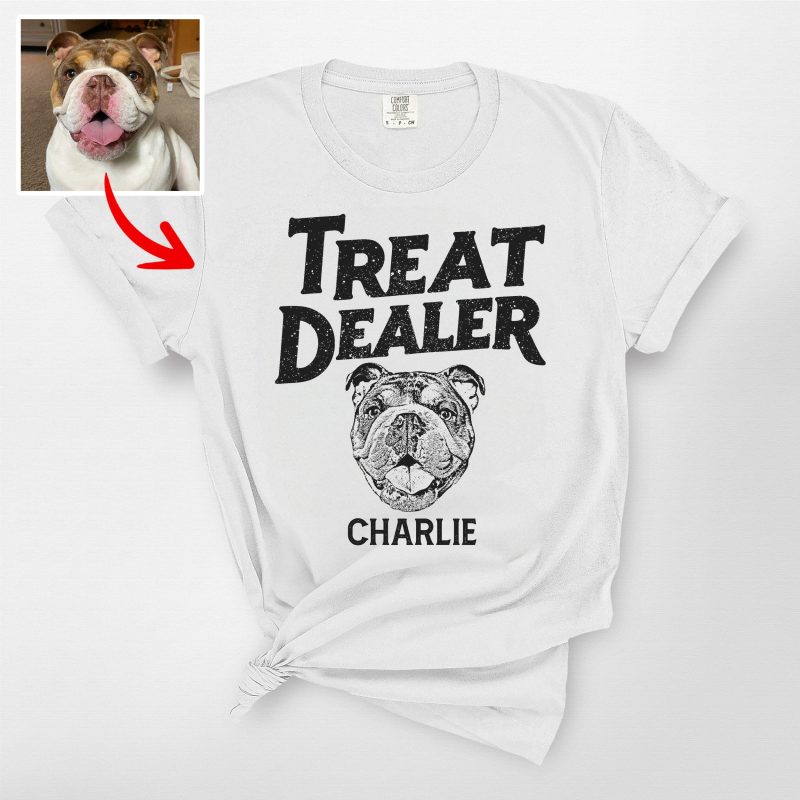 Treat Dealer Custom Dog Art Comfort Color Shirt – Funny Gift for Dog Lovers - Pawarts