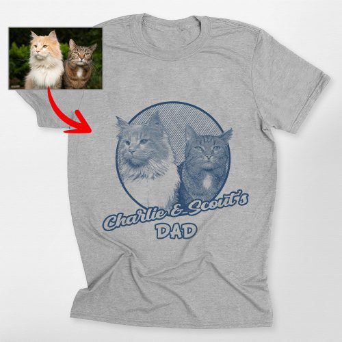 Brilliant Personalized Cat Bella Canvas Unisex T-shirt [For Humans] - Pawarts