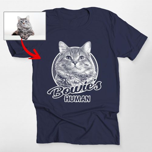 Brilliant Personalized Cat Bella Canvas Unisex T-shirt [For Humans] - Pawarts