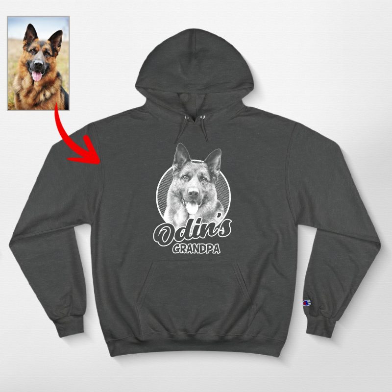 Custom Sketch Dog Champion Hoodie, Unique Gifts for Dog Lovers - Pawarts