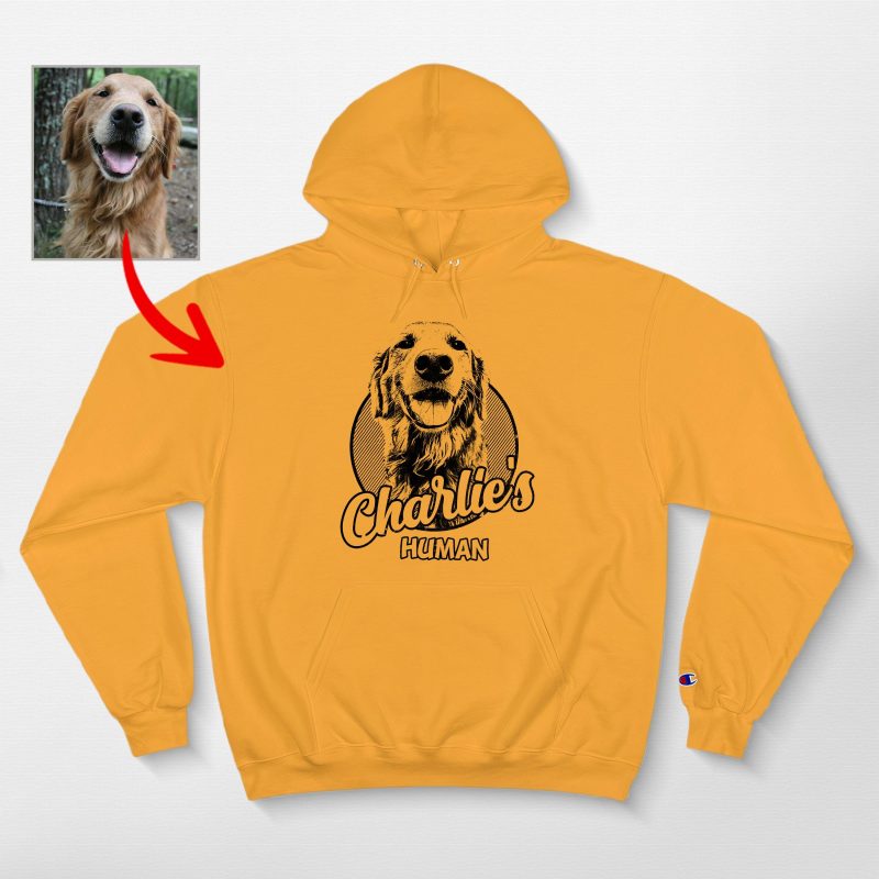 Custom Sketch Dog Champion Hoodie, Unique Gifts for Dog Lovers - Pawarts