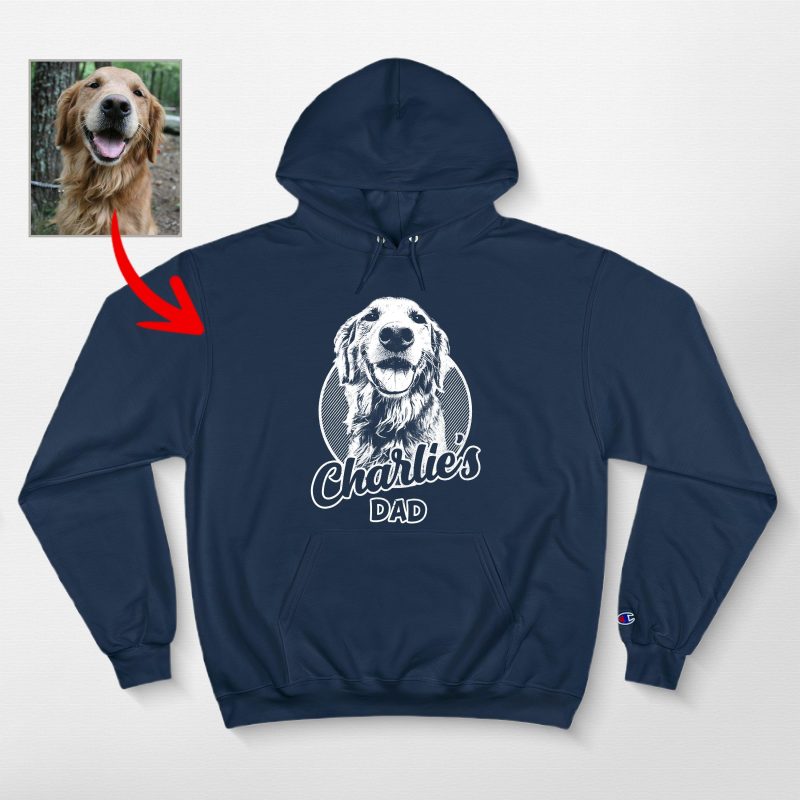 Custom Sketch Dog Champion Hoodie, Unique Gifts for Dog Lovers - Pawarts