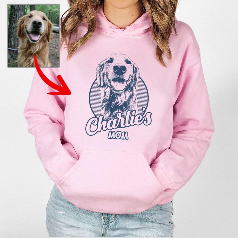 Custom Dog Photo Gildan Hoodie - Meaningful Gifts For Fur Moms - Pawarts