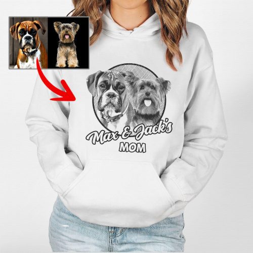 Custom Dog Photo Gildan Hoodie - Meaningful Gifts For Fur Moms - Pawarts