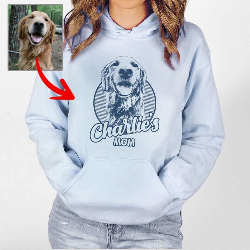 Custom Dog Photo Gildan Hoodie - Meaningful Gifts For Fur Moms - Pawarts