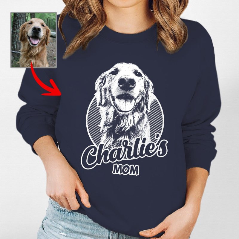 Custom Dog Gildan Sweatshirt For Dog Mom, Unique Gifts For Mother's Day - Pawarts