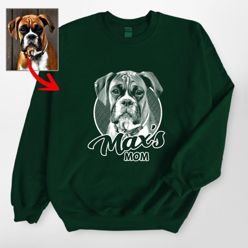 Cozy Custom Dog Sketch Gildan Sweatshirt, Gifts for Dog Lovers - Pawarts