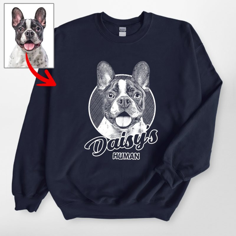 Cozy Custom Dog Sketch Gildan Sweatshirt, Gifts for Dog Lovers - Pawarts