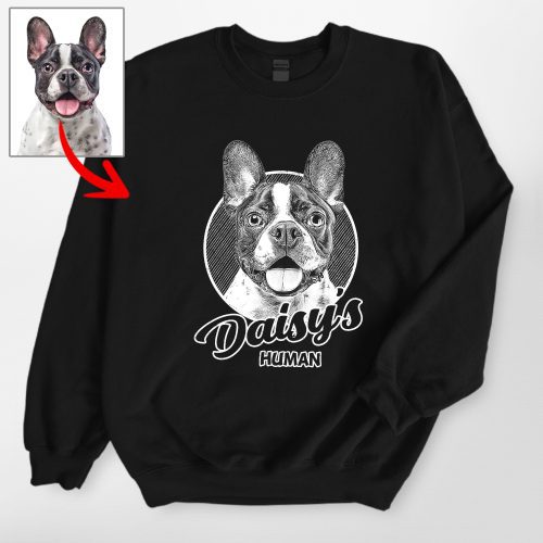 Cozy Custom Dog Sketch Gildan Sweatshirt, Gifts for Dog Lovers - Pawarts