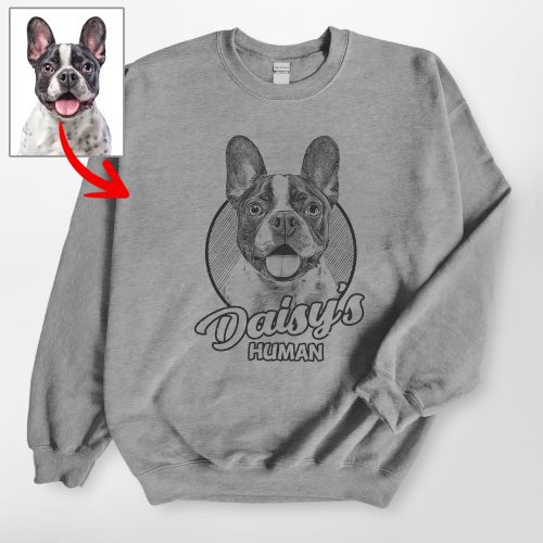 Cozy Custom Dog Sketch Gildan Sweatshirt, Gifts for Dog Lovers - Pawarts