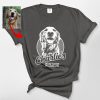 Sketch Style Comfort Colors T-Shirt with Custom Dog Photo for Dog Lovers - Pawarts