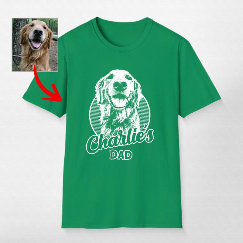 Custom Sketch Dog Portrait Unisex Softstyle T-Shirt for Dog Lovers - Pawarts